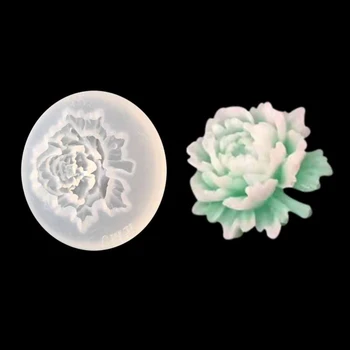3D Kvet Ruže Silikónové Formy Formy Pre Živicové Šperky, Prívesky, Náhrdelníky, Takže F3MF