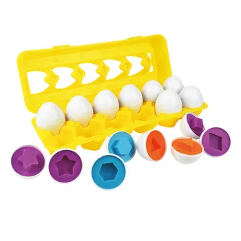 12PCS Vajcia Vzdelávania Vzdelávanie Hračky pre Deti Zmiešané Tvar Múdry Predstierať, Puzzle Smart Baby Dieťa Vzdelávacie Hračky Nástroj Brain Hry