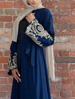 Womens Open Abayas Dubaj Turecko Moslimskou Šaty Žien 2021 Módne Výšivky Elegantné Party Kimono Dubaj Islamské Oblečenie