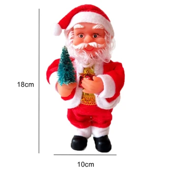 Elektrické Santa Claus Hračka Bábika Stojí Bábika Prívesok Vianočné Dekorácie Pre Domov Vianoce A Šťastný Nový Rok Darček