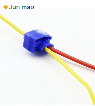 50Pcs Zámok Wire Elektrický Kábel Konektor Modrý Izolované Rýchle Spájať Svoriek Konektorov Pre automobilový Elektrický Kábel Krimpovacie Modul