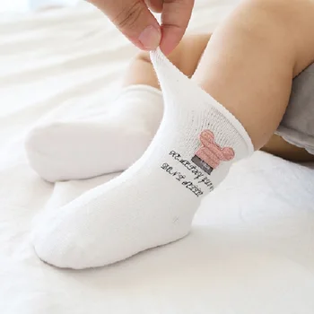 AiKway nové baby ponožky cartoon voľné bavlnené detské ponožky farbou novorodenca chlapec dievča ponožky