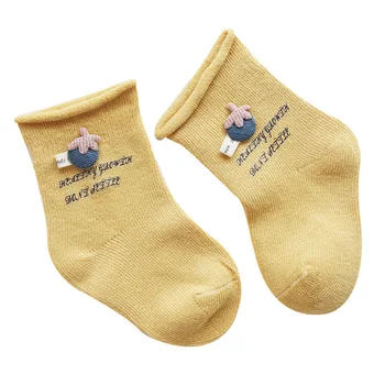 AiKway nové baby ponožky cartoon voľné bavlnené detské ponožky farbou novorodenca chlapec dievča ponožky