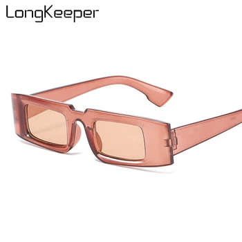 LongKeeper 2021 Nový Obdĺžnik slnečné Okuliare Ženy Móda Malé Námestie Rám Retro Slnečné Okuliare Mužov Odtiene Retro Oculos UV400