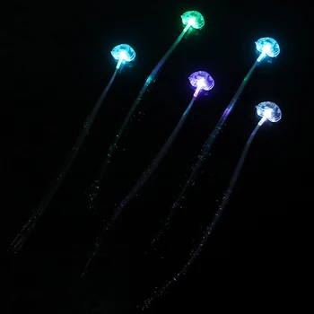 5 KS LED Svieti Svietiť, Vlasy, Vrkoč Flash Vlákniny Vlásenky Klip Svetelný hlavový most Luminiscenčných LED Strana LED Vianočný Darček