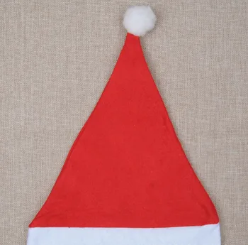 20PCS 28*35 cm Tradičné Červené a Biele Plyšový Vianočný Santa Klobúk pre Dospelých, Hromadné Santa Čiapky