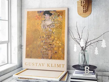 Umelec Gustav Klimt Londýne Moderného Umenia Výstava Abstraktnú Olejomaľbu Tlač Plagátu Plátno, Maľovanie Obrazov Na Stenu Obývacia Izba