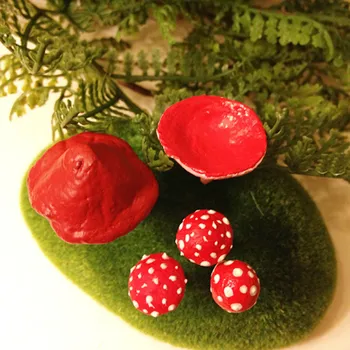 červené huby/rozprávková záhrada gnome/moss terárium domova/remeslá/bonsai/fľaša záhrada/miniatúr/home table dekor/hračka/model