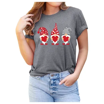 25# Žien Valentína Pár T-Shirt kawaii Bábika Vytlačené Farbou Top Košele Tupper Odev, Krátky Rukáv T-Shirt футболки