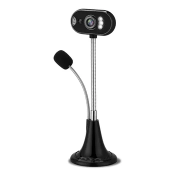 1080P HD Webkamera USB Notebook mini Kamera, PC, Web Kamera s Mikrofónom LED Vyplniť Svetla, stolnému Stojanu pre Live Video Telefonovanie Stretnutie