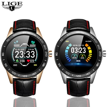 LIGE módy Nové inteligentné hodinky Mužov pre iphone Android, Tepová frekvencia, Krvný Tlak Monitor Nepremokavé SmartWatch reloj inteligente