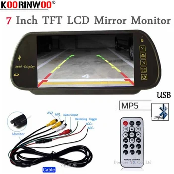 7 Palcový LCD TFT, Auto Mirror Monitora 1024*800 Bluetooth MP5 Prehrávač s USB, SD SLOT, Diaľkové ovládanie Audio vstup, FM funkcie