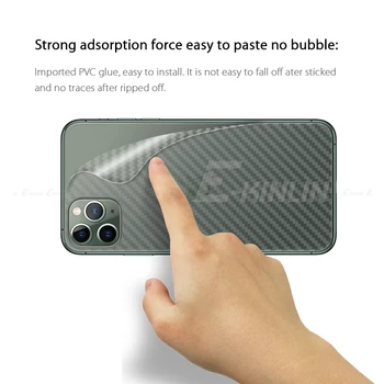 Carbon Fiber Zadný Kryt Screen Protector Pre iPhone 12 mini 11 Pro XS Max XR X SE 2020 8 7 6 6 Plus 5 5S SE2 Ochranný Film