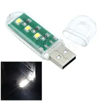 Mini Prenosné Svetlé 3 LED Svetlo, USB Lampa na Notebook PC Čítanie Kúpiť 1 Dostanete 1 ZDARMA výpredaje USB Gadget