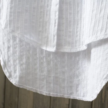 2019 Jar Biele Ženy Tričká Dlhý Rukáv Bežné tvaru Topy Bavlnené Tričko Blúzky OL Lady Všetkých Zápas Oblečenie Jar Leto