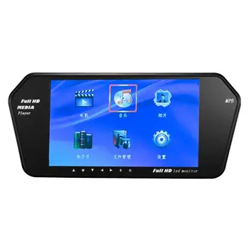 7inch Bezdrôtovú Automobilovú Mirro Monitor 1024X600 Bluetooth MP5 FM Vysielanie parkovacia Kamera Sledovanie Chodu Systému