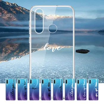Milovník Úsmev Jednoduchý Telefón Prípade Huawei Honor Mate 10 20 Nova P20 P30 P40 P Smart Mäkké Crystal Slim Ochranné Jasné Prípade