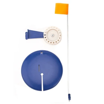 NOVÉ-2ks Ice Rybársky Prút Tip-Up-Kompaktné Kovové Pól Orange Vlajka Rybár Riešiť Príslušenstvo