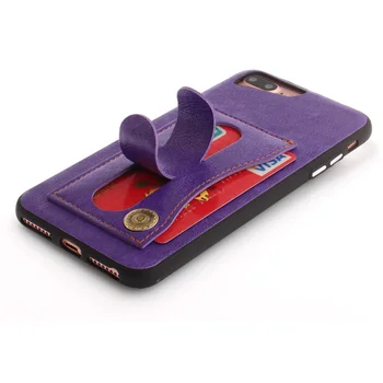 Koža+Silikónové 2 v 1 Štýl Telefón Taška Silikónový Stojan, puzdro Shell Card Vrecko pre Apple iPhone 5 5S SE 6 6 7 8 Plus X XS