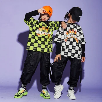 Deti Hip Hop Oblečenie Stožiare, Topy Hip Hop Dievčatá Čierne Nohavice Street Dance Sport Vyhovovali Jazz Zobraziť Oblečenie Chlapci Bubon Rave Nosenie
