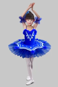 Deti Balet Tutu Tanečné Šaty Profesionálne Balet Dancewear Šaty Pre Dievča Biele Pierko Labutie Jazero tanečné Oblečenie Princezná 89