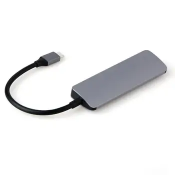 5 v 1 3 Porty USB 3.0 Typ-c Micro-SD TF HUB Čítačka Kariet Adaptér Konvertor