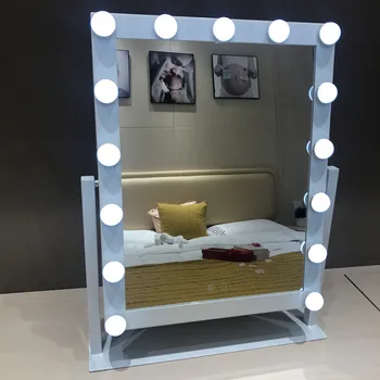 LED 15 Žiarovka Zrkadlo Prenosné Princezná Zrkadlo Kozmetické Zrkadlo Márnosť Svetlo 3 Farbu make-up Zrkadlo Nastaviteľné Dotykový Displej