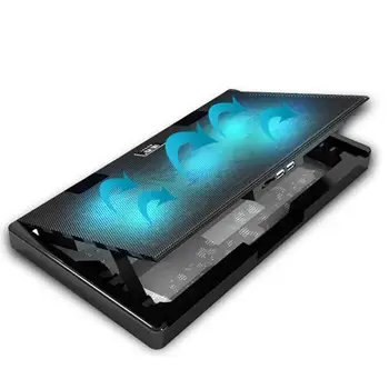 Prenosný Chladič Chladiacej Podložky 2 USB Porty a Päť Chladenie 17 Rýchlosť Nastaviteľná Pre 15.6 Stojan Ventilátor palcový Notebook H9I0