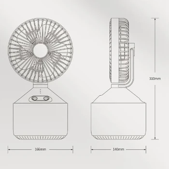 Prenosné Ručné Skladanie Ventilátor USB Nabíjateľné Klimatizácia Zvlhčovač Zvlhčovanie Chladič