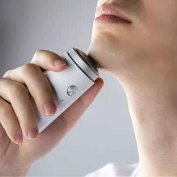 Pôvodný xiao mijia biela ED1 mini vreckový elektrický holiaci strojček IPX5 otočný USB nabíjanie suché a mokré ďatelina holiaca hlava pre mužov