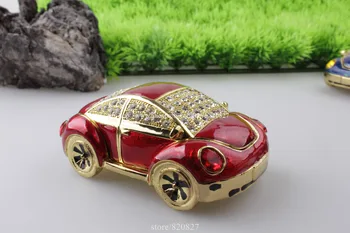 Starožitný Európskej auto úložný box staré auto dekorácie upscale miniatúrne autá remesiel šperky box Kovové Auto Trinket Box Darčekovej krabičke