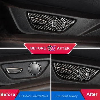 Carbon fiber interiéru čalúnenie Sedadla Dekoratívny panel pre Ford Mustang Auto Nálepky, Auto-Styling 2016 2017 2018 2019