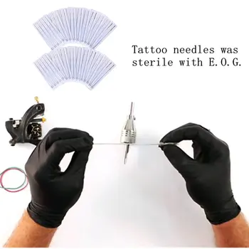 PEPAX 50PCS Profesionálne Jednorazové Sterilizované Tetovanie Ihly 5F Ploché Shader Používa sa Pre Tetovanie Tetovanie Stroj Kit Tetovanie Dodanie