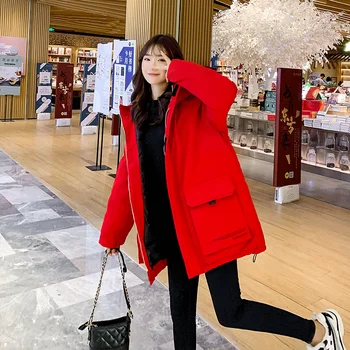 Zimné 2020 nový štýl prekonáva žien nadrozmerné bavlna čalúnená bunda kórejských žien nadol bunda h00301