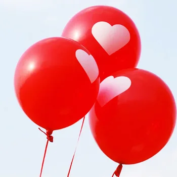 10pcs Krásne Okrúhle Biele Srdce Balóniky Valentinku Červené Latexové Balóny Svadobné Zapojenie Navrhnúť Manželstva Balónová Výzdoba