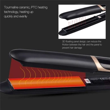 Professional Hair Straightener Curler Negatívne ióny Infračervené Vlasy Straighting kulma Zvlnením LED Displej