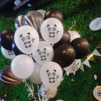 10pcs 12 Palcový Panda Karikatúra Tlače Latexové Balóny Narodeniny, Party Dekorácie Diy Lesk Prášok Svadobné Party Dekorácie Balón