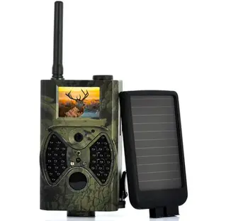 Solárny 12MPX PIR snímač GSM MMS lov fotoaparát HC300M s solárny panel Lesný Chodník fotoaparát Foto pascí