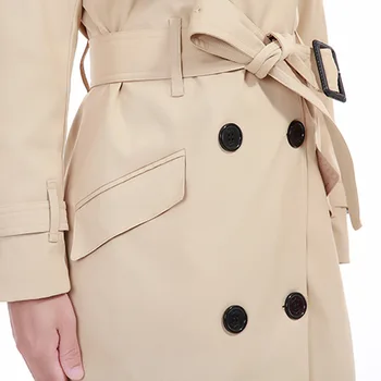 ženské windbreaker jeseň temperament New England vietor double-breasted s dlhý kabát najnovšie oblečenie pre ženy 2020