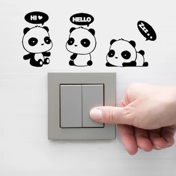 Celkom Roztomilá Panda Samolepiek Na Stenu, Tapetu Pre Deti Izby Diy Domáce Dekorácie, Nástenné Dekorácie, Nástenné Maľby