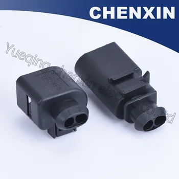 Black 2pin auto nepremokavé auto konektor horn drôt postroj (3.5) muţi a ţeny bývanie zapojte elektrické zapečatené auto kabeláž konektor