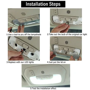 7pcs Biele LED Žiarovky osvetlenie Interiéru Balík Kit Pre Chevy Chevrolet Malibu 2013 Mapa Dome špz Lampa