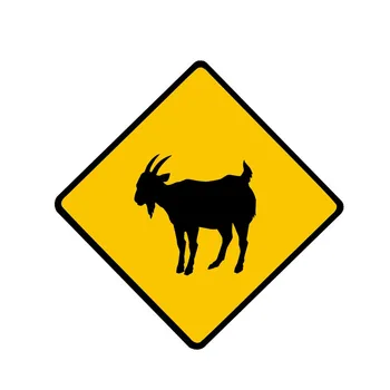 12*12 CM Osobnosti Koza Zvierat Upozornenie Auto Nálepky Zábavné Odtlačkový PVC