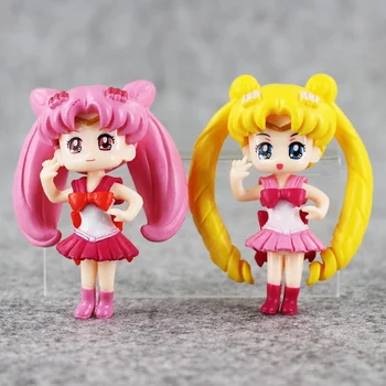 4pcs/veľa Q verzia Sailor Moon Tsukino Mars, Jupiter, Venuša obrázok hračky doprava zadarmo