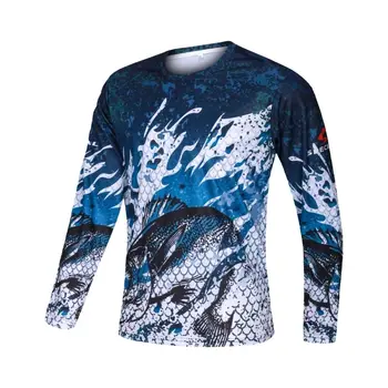 Letné Rýchle sušenie Rybárske Oblečenie pánske Anti-UV Priedušné Odvod Rybárske Tričko Tlačený Vzor Rybárske Kabát s Kapucňou Veľká Veľkosť