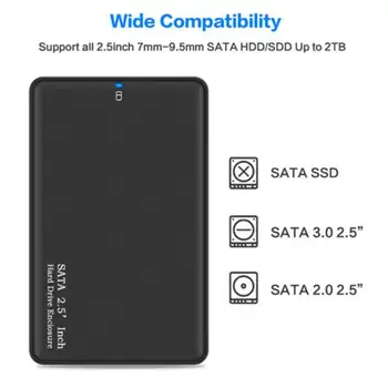 2.5 palcový HDD SSD Prípade, Sata do USB 3.0 2.0 Adaptér Zdarma Podporu 5 Disku Box Pevný Kryt HDD Pre systém WIndows 2TB OS gb / S 6 Dis J5A6