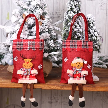 Vianočné Darčeky Santa Darček Taška Candy Bag Vianoce Domov Dekorácie, Závesné Ozdoby na Vianočný Deň Dekorácie Dodávky