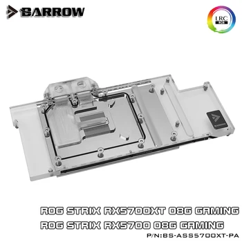 BARROW Vodný Blok použiť pre ASUS ROG STRIX RX5700 / RX5700XT O8G HERNÉ Aurora/Support Pôvodné Backplate 5V 3PIN A-RGB