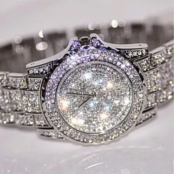 Luxusné Drahokamu Ženy Hodinky Jednoduchý Dizajn a Módne Bežné Náramkové hodinky dámske Hodiny Nehrdzavejúcej Ocele Kapela Quartz reloj mujer