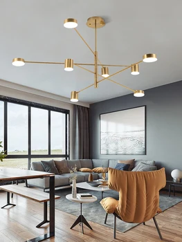 Moderné LED luster zlatá / čierna môže byť použitý pre obývacia izba štýlová jedáleň osvetlenie Nordic luster inštalácia